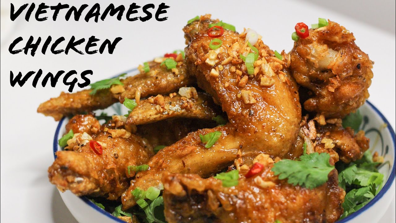 Vietnamese Garlic Chicken Wings with Fish Sauce Glaze Canh Ga Chien