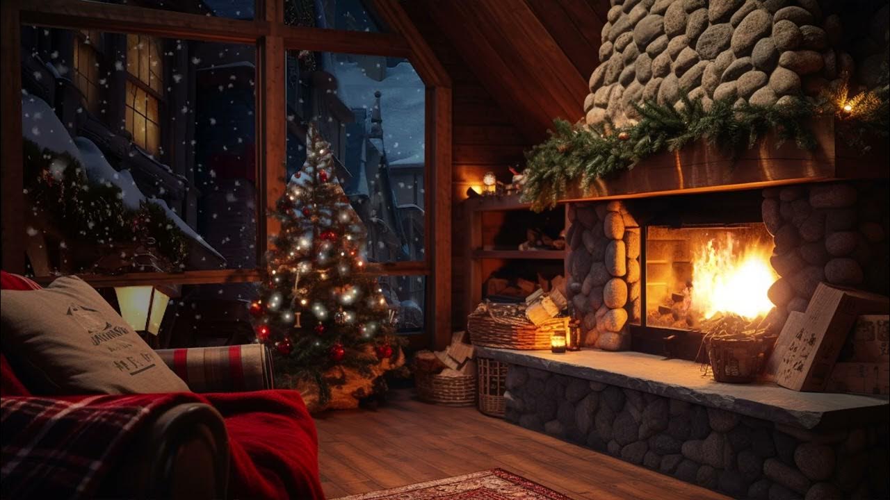 Festive Fireplace for Christmas Cozy Yuletide Crackling Fire Sounds