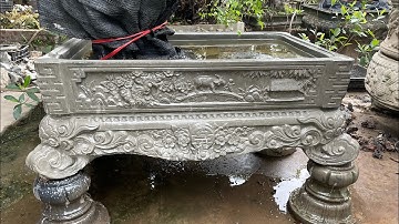 Kỹ thuật tháo khuôn lấy sản phẩm chậu chữ Nhật 1,1m X 70cm cao 40cm đổ úp đáy