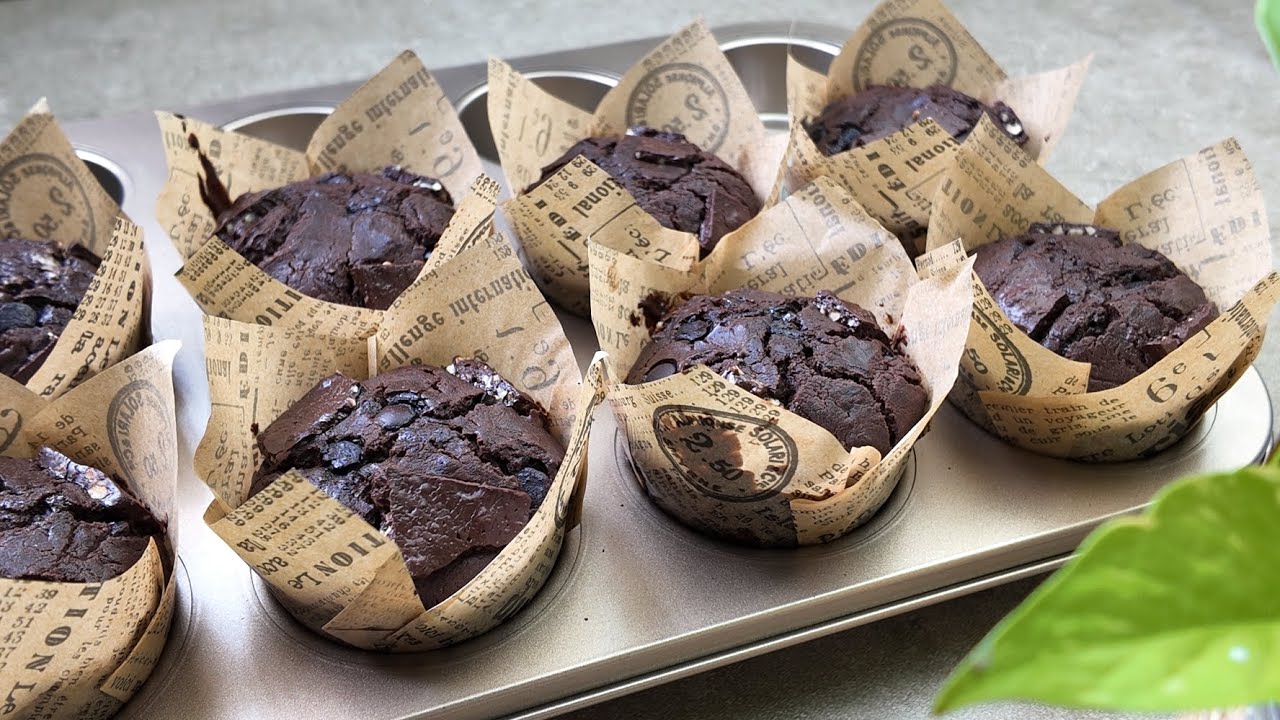 Double Chocolate Muffin Super Moist & Lembut | Coklatnya Melimpah
