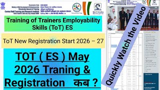 TOT  Employability Skills  May Registration  Date And Training Date Out