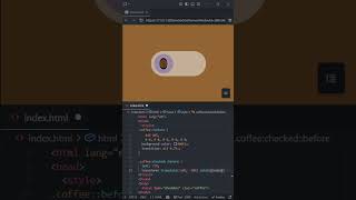 ☕Coffee toggle button animation with  Css html#viralshorts #trending #css #solarsystem #shorts‎