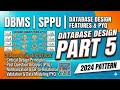 DBMS | Unit 3 | PYQ | DB design| Relational Databases |SPPU S.E Comp | 2024 Pattern | Part 5