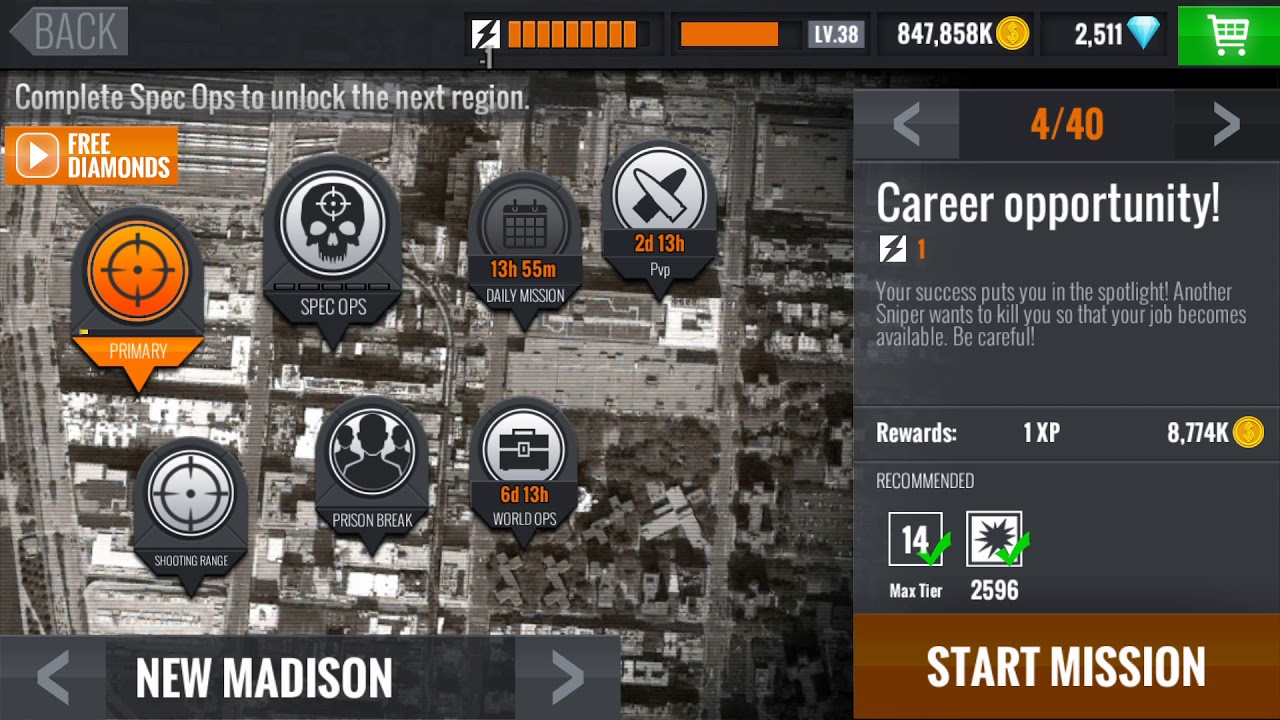 Sniper 3d - Career Opportunity (4/40) - New Madison City