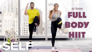 30-Minute HIIT Cardio Workout with Warm Up - No Equipment at Home | SELF image