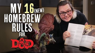 My 16 (new) Homebrew Rules for D&D 5e