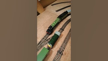 "Flying Scotsman" No. 4472 With Firebox Glow And Realistic Chuffing Sound - #shorts Running Session