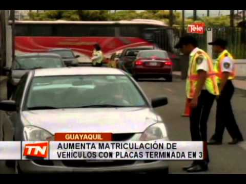 Aumenta matriculación de vehículos con placas terminada en 3
