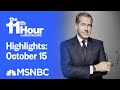 Watch The 11th Hour With Brian Williams Highlights: October 15 | MSNBC