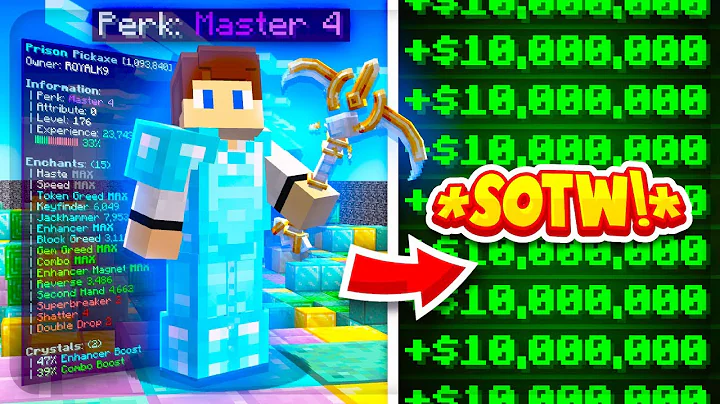 THE *LUCKIEST* MOST OP SOTW IN HISTORY ON *NEW* PRISONS SERVER! | EnchantedMC EP #1