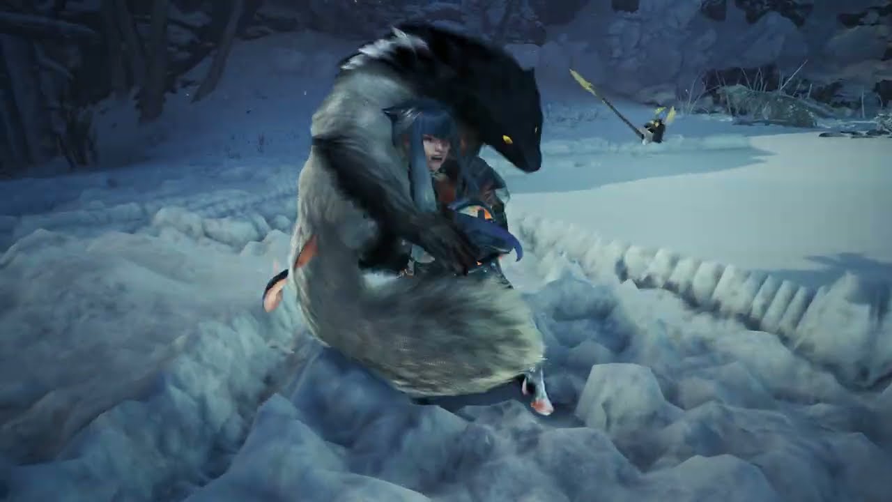 MHW IB　RYONA NAMIELLE BETA ARMOR　テンタクルβ装備のハンターが小型モンスターと戯れるだけ