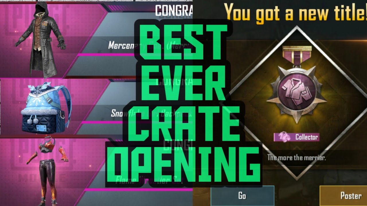 BEST EVER CRATE OPENING PUBG MOBILE GETTING LEGENDARIES 😍💥 YouTube