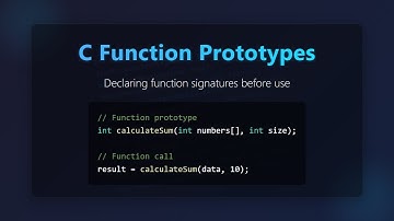 C Function Prototypes: Beginner