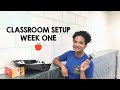 CLASSROOM SETUP - WEEK 1 | First Year Teacher Vlog