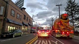 Driving tour around the borders of Fairview, Cliffside Park, and North Bergen in New Jersey, USA