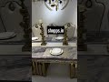 Best dining table golden ss pvd marble top India #home #furniture  #interiordesign #diningtable