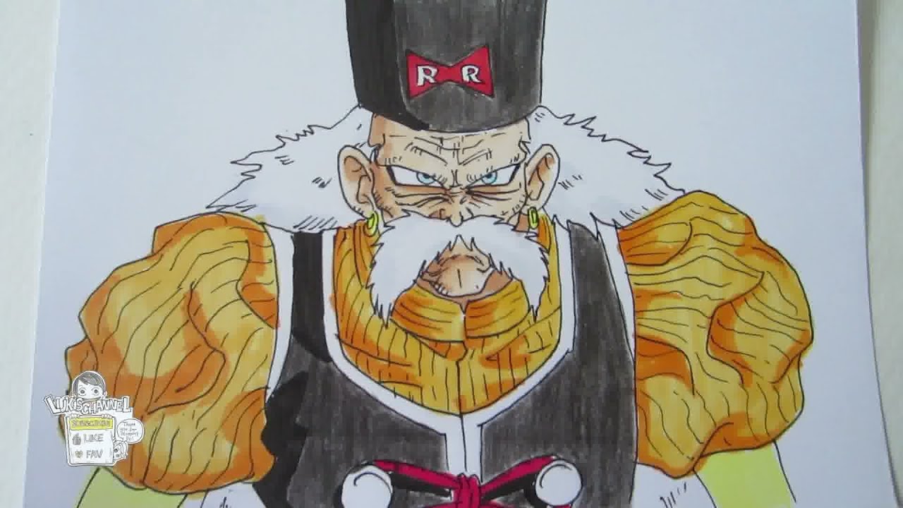 How to draw Android 20 (Dr. Gero) from Dragon Ball 人造人間20号