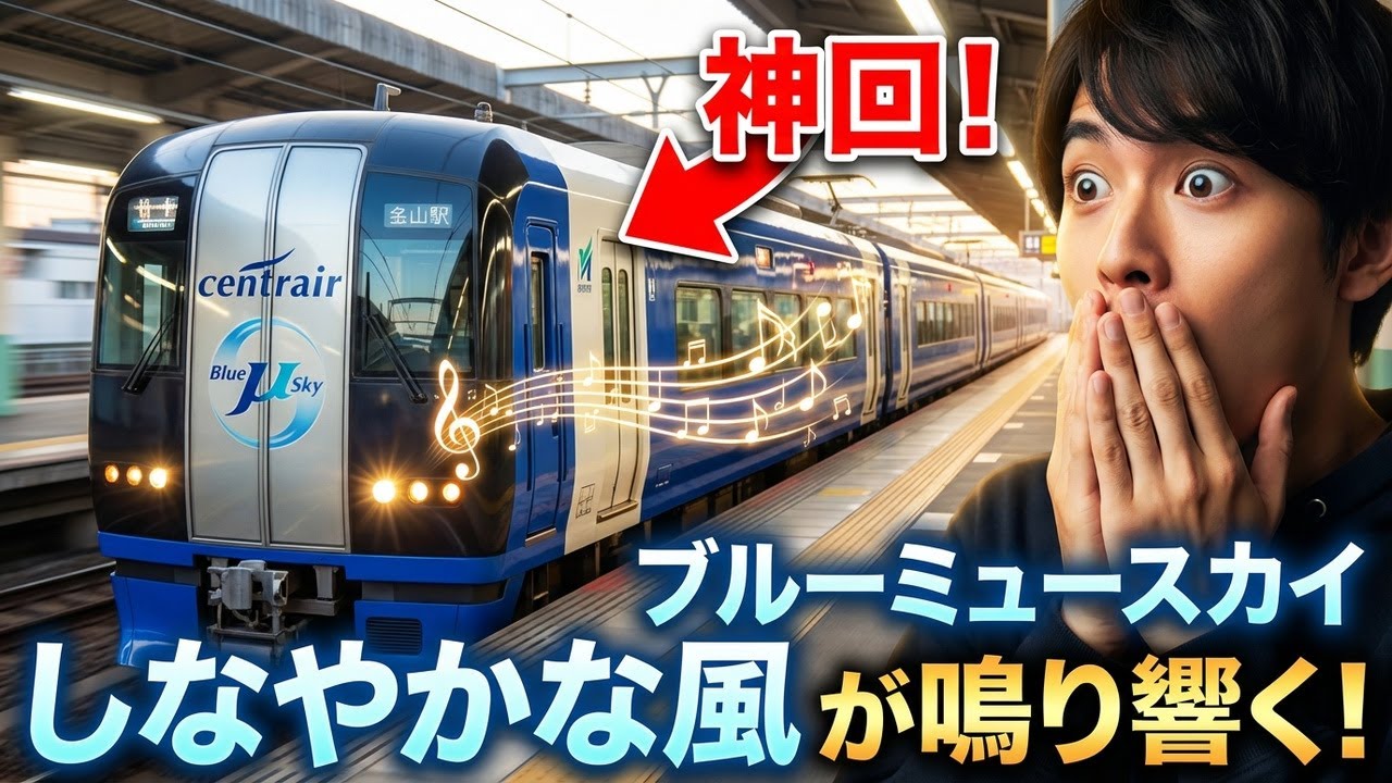 【神回】ブルーミュースカイの激レアMH【しなやかな風】が金山駅に鳴り響いた!