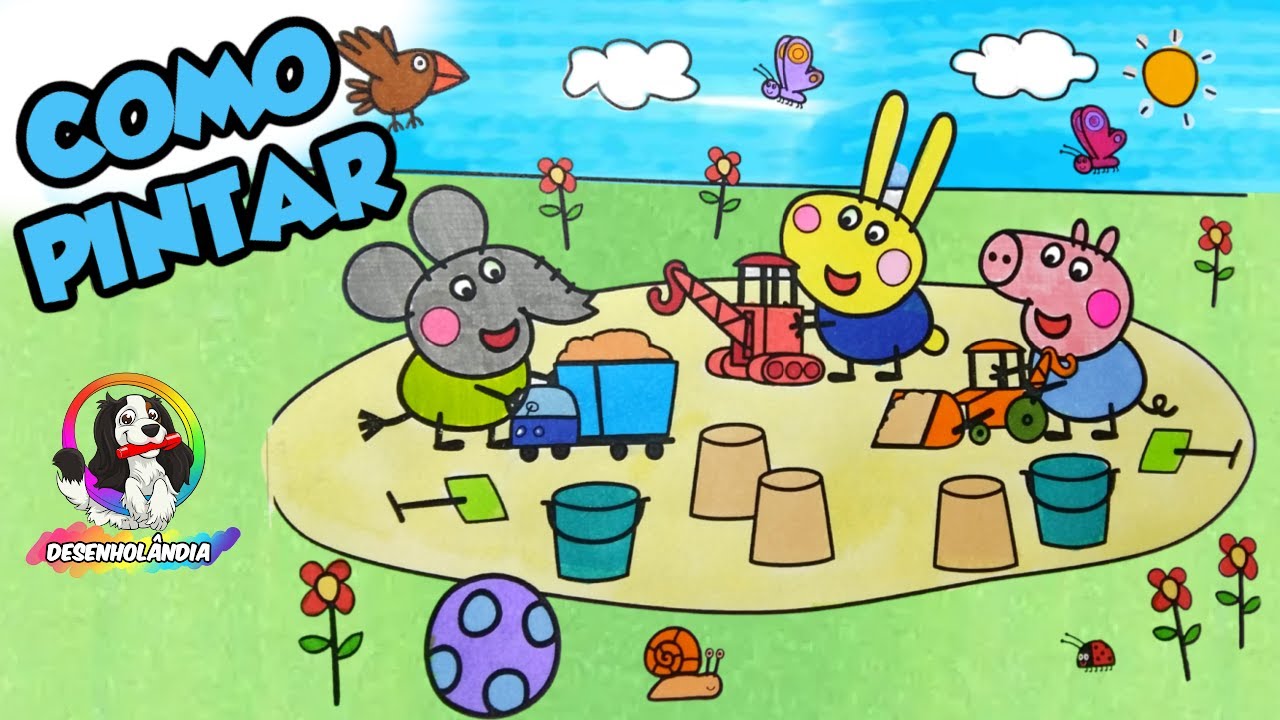 Como Fazer Pintura Desenho Animado Peppa Pig Português