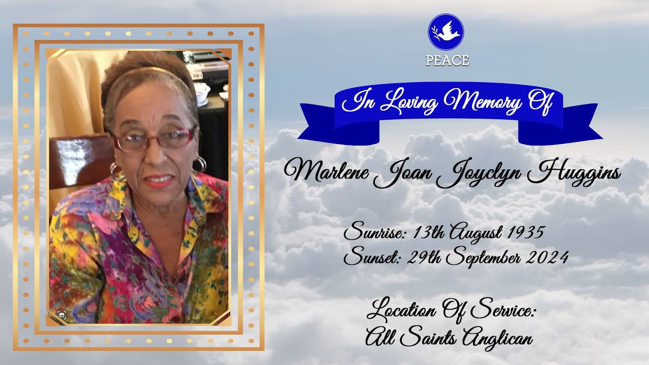 Funeral Tribute Services Of Marlene Joan Joyclyn Huggins - YouTube