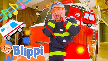 Emergency Vehicle Song | BRAND NEW BLIPPI Firetruck Song for the Family