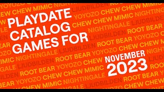 Playdate Catalog—Games for November 2023—Root Bear, puzzles, a rogue-like, a horror game, \u0026 more!