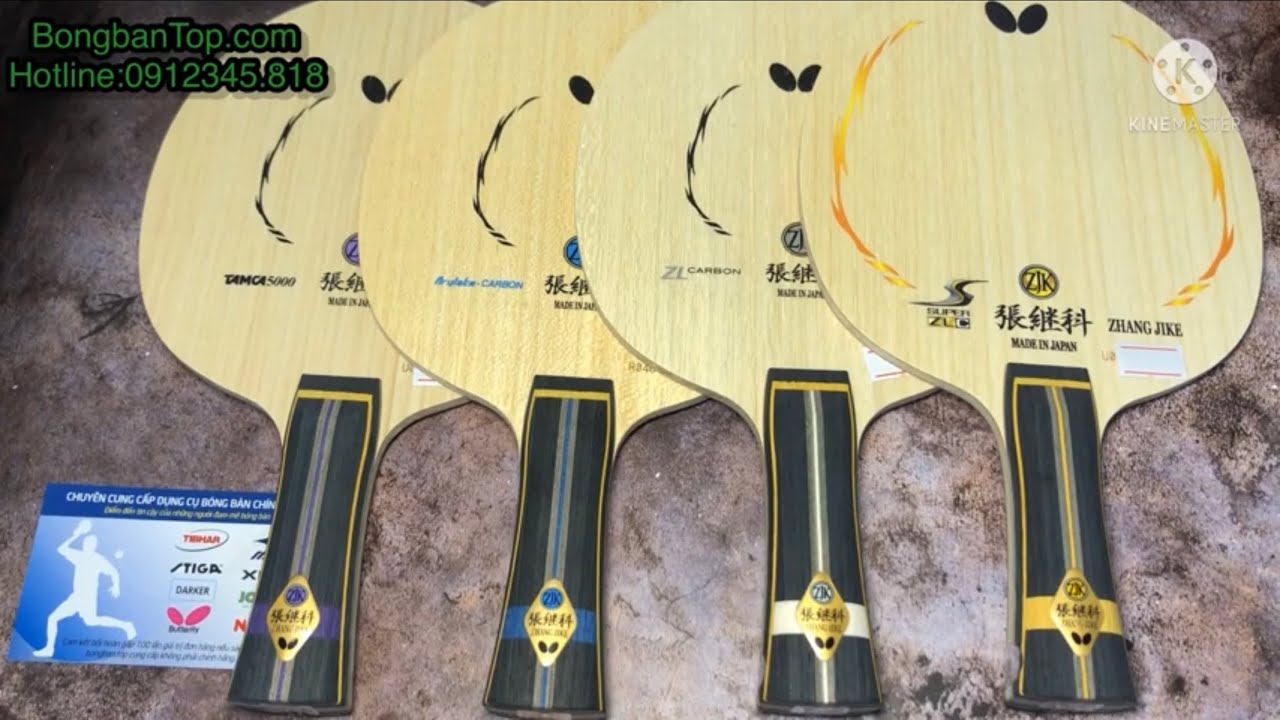Review Seri cốt vợt Butterfly Zhang Jike-sự khác nhau... - youtube