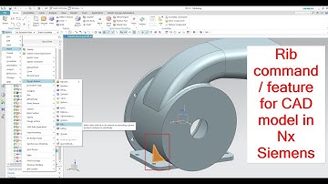 How to use Rib command  in Nx Siemens | CAD Command | feature in unigraphics