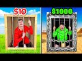 $10 vs $1000 Prison Boxes! *FIRST TO ESCAPE WINS*