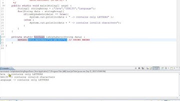 USING REGEX CHECK WHETHER STRING CONTAINS ONLY CHARACTERS JAVA
