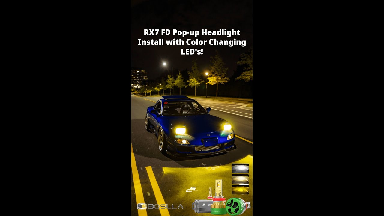 Badass Color Changing RX7 FD Headlight Installation! - YouTube