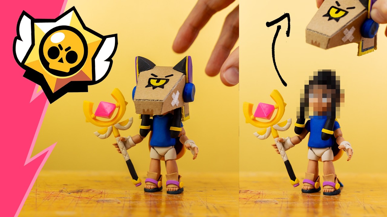 Я вылепил фигурку Финкса (Brawl Stars) – вы не поверите, как у него снимается маска!