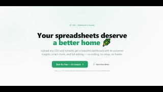 Sheetsflow demo - Turn Any CSV into a smart dashboard