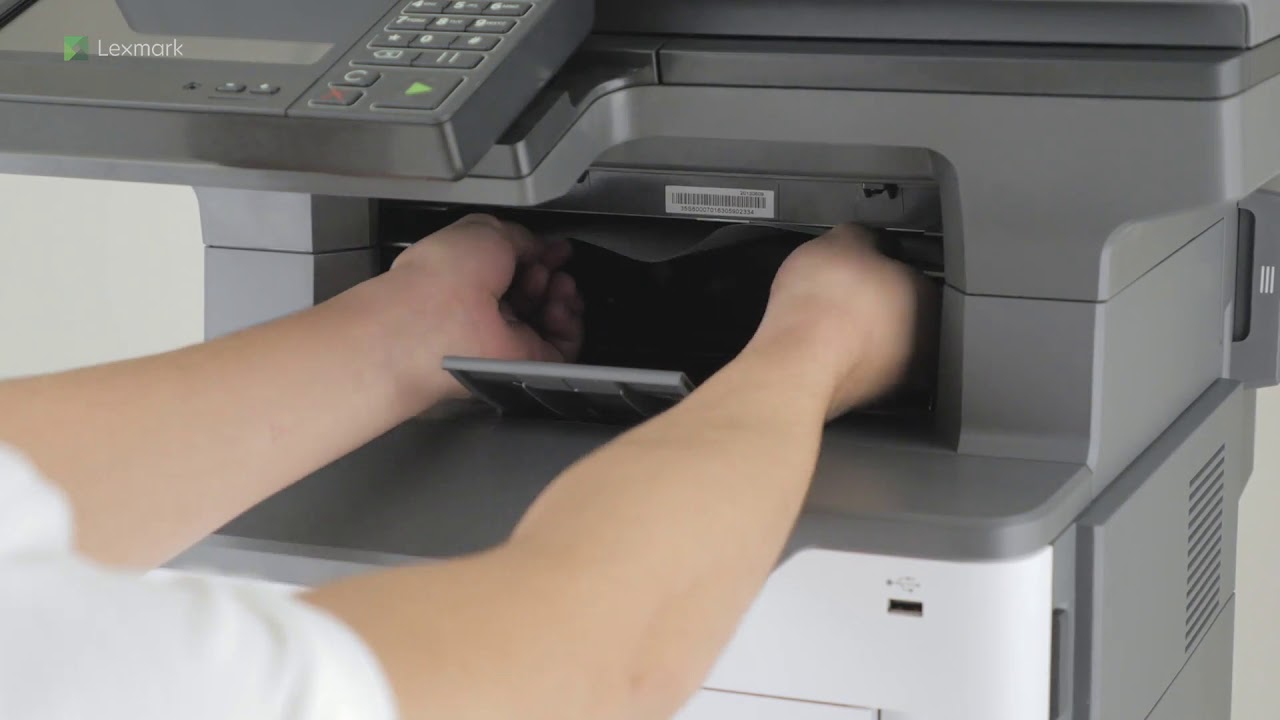 Lexmark XM3250 Clearing the paper jam in the finisher bin YouTube