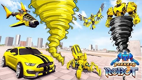 Tornado Robot Game: Flying Snow Hero Hurricane Game Inferno New Robot Game 2021 Gameplay