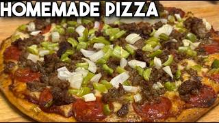 This Homemade Pizza Taste Better Than Takeout🔥🍕