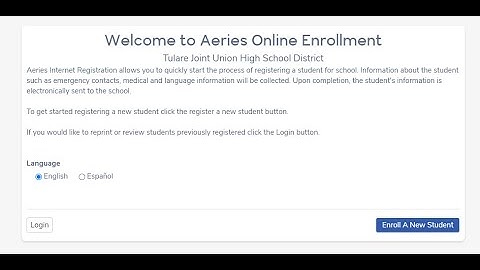 How to use Aeries Registration Portal