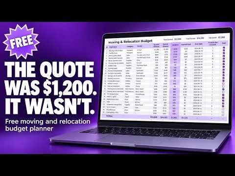 Moving & Relocation Budget Planner — Full Walkthrough Tutorial (Excel & Google Sheets)