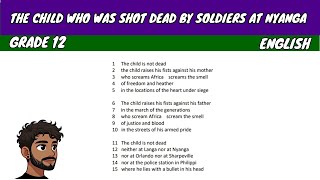The Child Who Was Shot Dead by Soldiers at Nyanga by Ingrid Jonker (Grade 12 English Poetry)