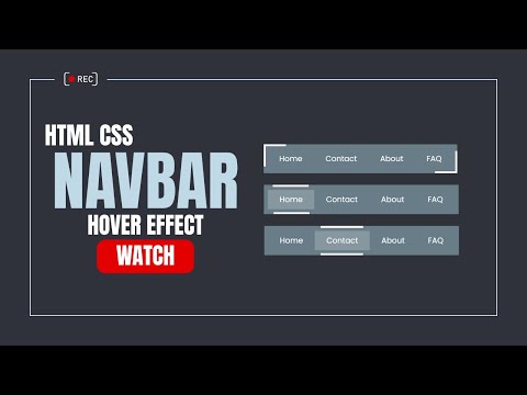 Pure CSS Navigation Border Animation Menu | Creative HTML & CSS Navbar Hover Effect Tutorial
