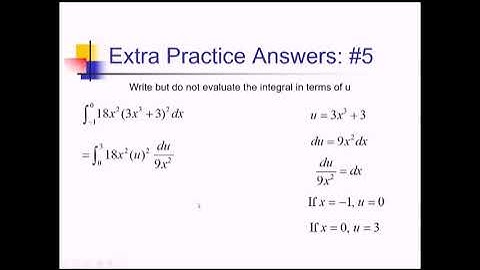 Integration by Substitution (Definite): Problem Set #5