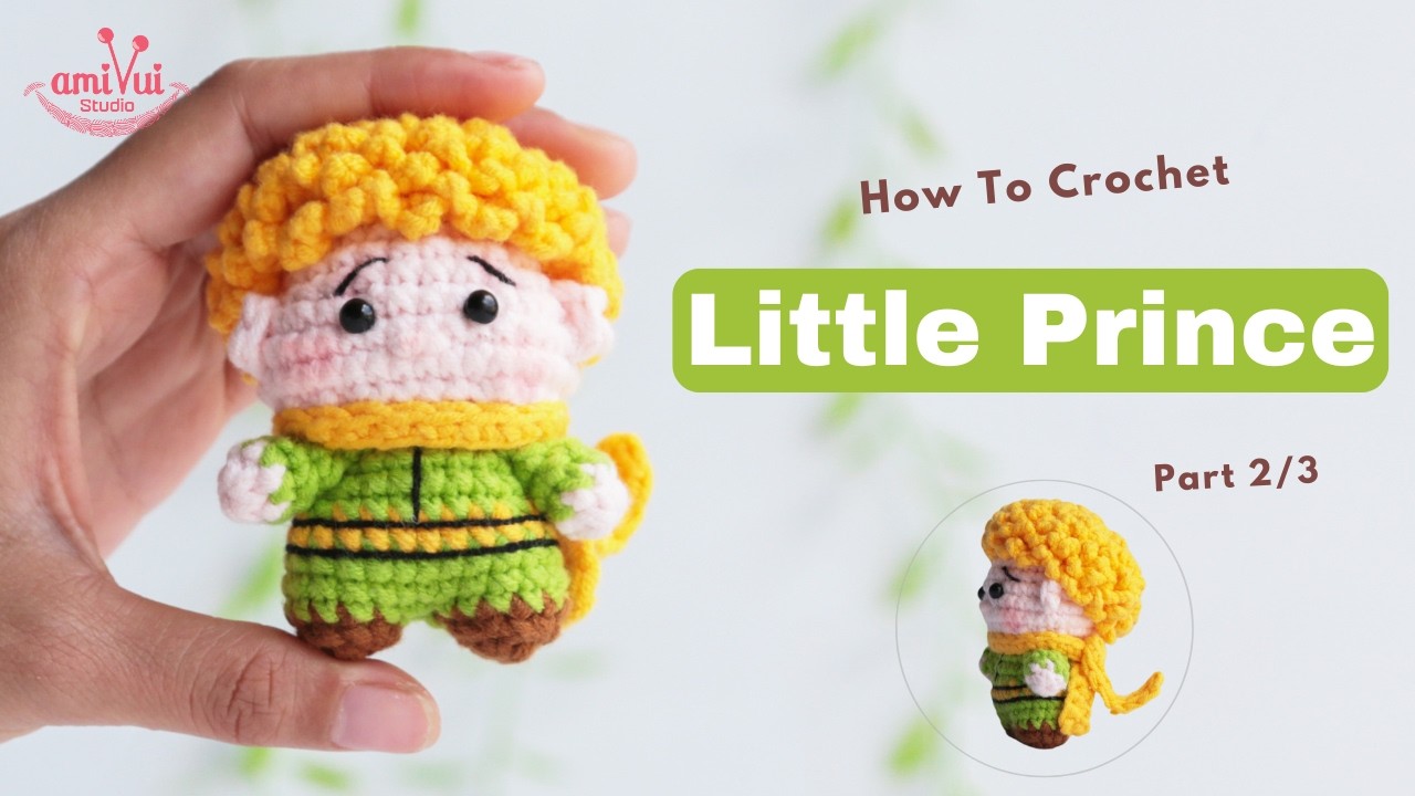 #516 | Little Prince Keychain Amigurumi (2/3) | Character Crochet Tutorial | AmivuiStudio