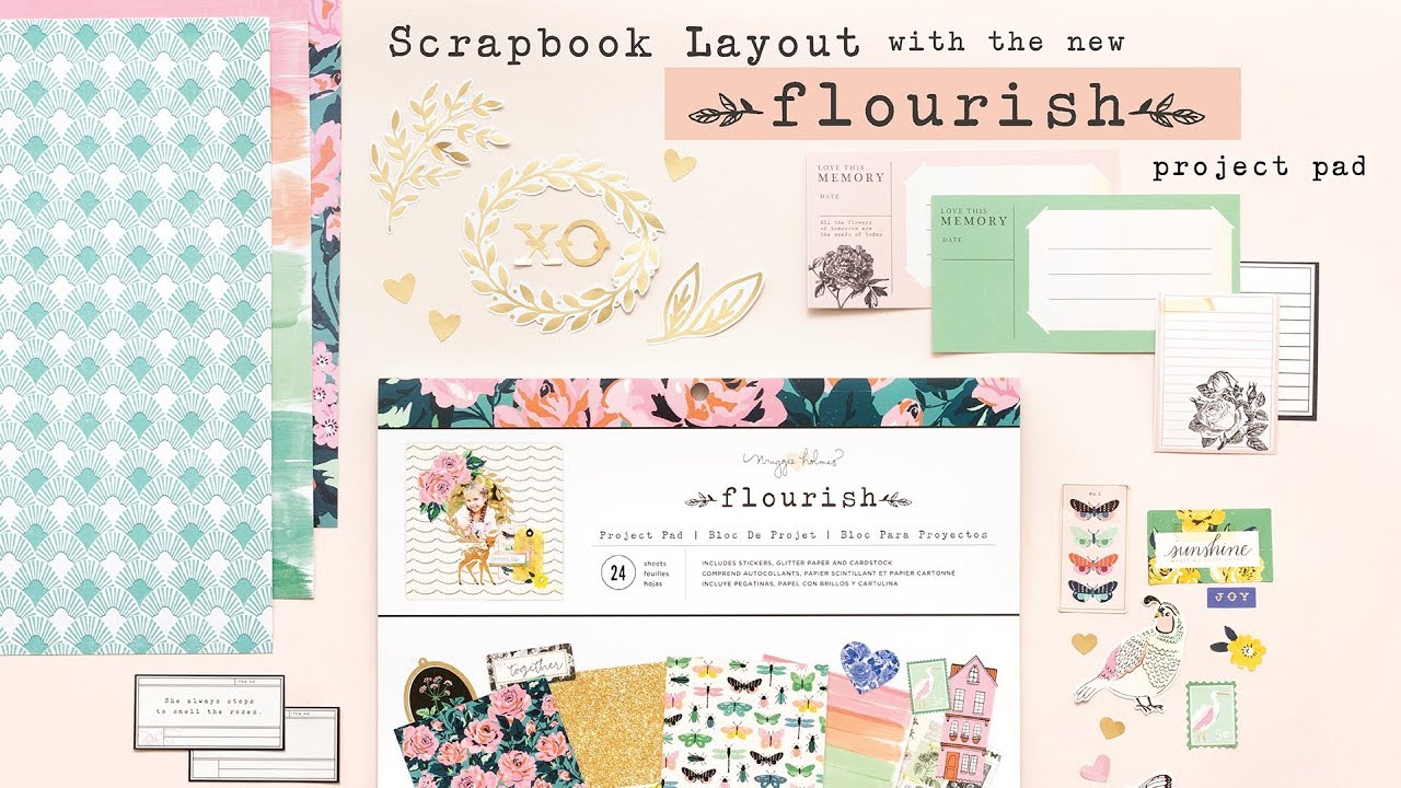 Scrapbook Layout with Flourish Project Pad