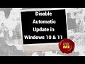 Windows tips & tricks - Disable automatic update in Windows 10 & 11.
