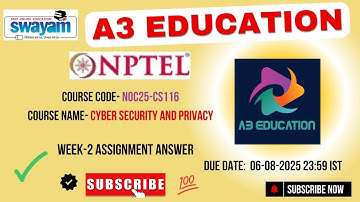 NPTEL Cyber Security and Privacy Week 2 Assignment Answers | NOC25-CS116 | IIT Madras July–Dec 2025