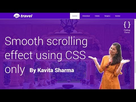 Smooth scrolling effect using CSS only - HTML & CSS tutorial in Hindi