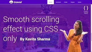 Smooth scrolling effect using CSS only - HTML & CSS tutorial in Hindi