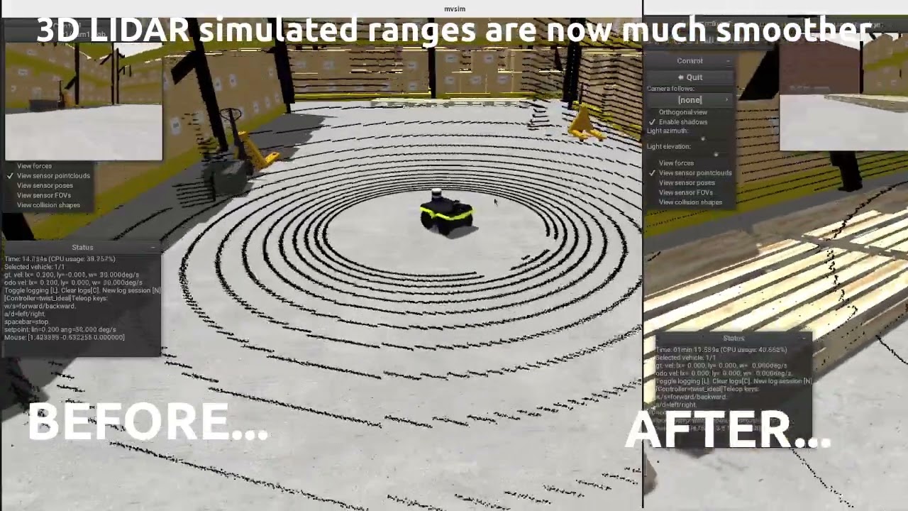 MVSim 0.8.2 release news: accurate 3D LIDAR simulation