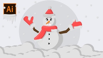 Adobe Illustrator Tutorial | How to Draw a Snowman