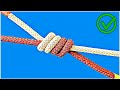 3 rope connections, connecting knots